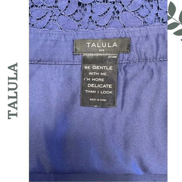 🛍️3/$40 Talula for Aritzia Royal Blue Lace
Miniskirt  Lined Side Zipper Size 6 - Picture 7 of 8